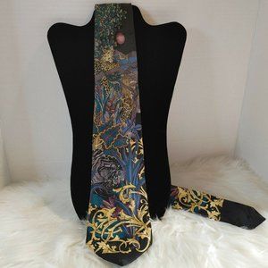 Jonathan Bennett Jungle Print Necktie 100% Silk Made in USA